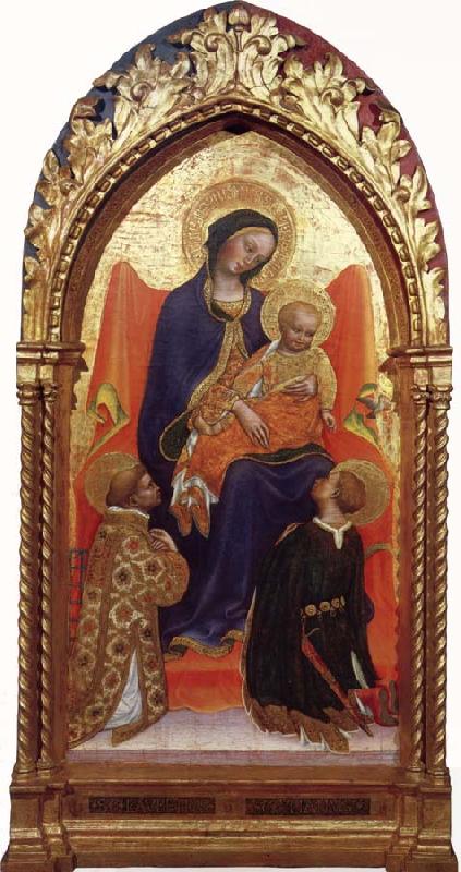 Gentile da Fabriano Madonna and child,with sts.lawrence and julian